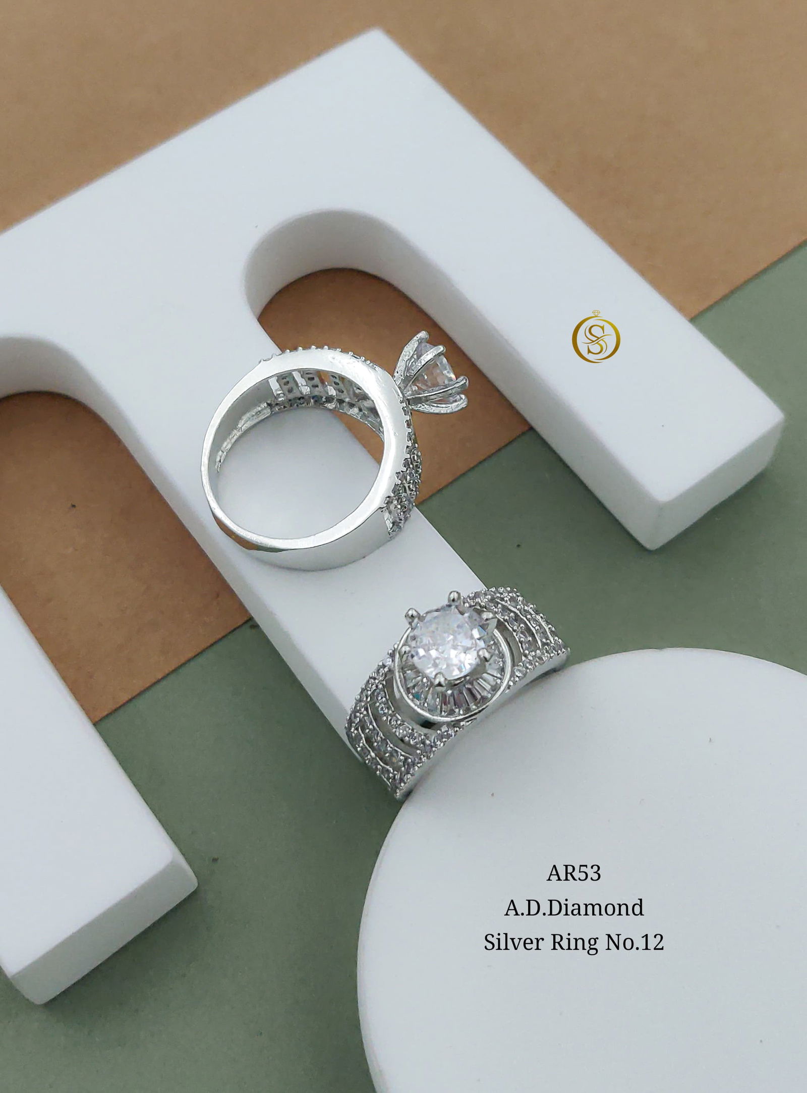 5 AR AD Diamond Silver Ring Wholesale Price In Surat
